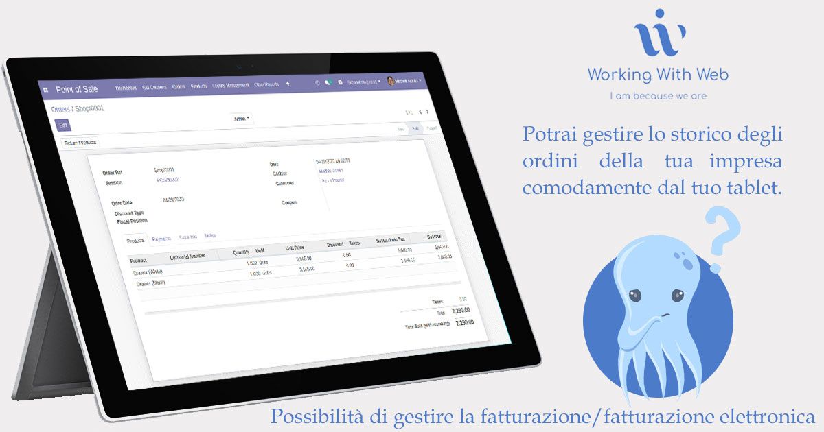 Odoo • Testo e immagine